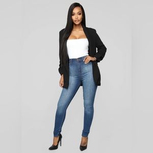 FASHION NOVA CURVE | Black 3/4 Sleeve Blazer - Size 3X